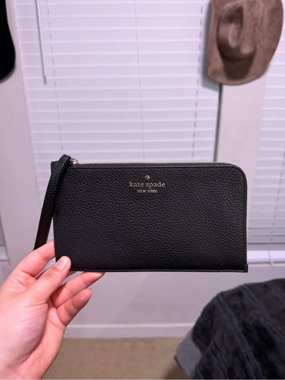 kate spade Black Leather Wristlet Clutch 🖤
